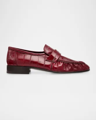 The Row Soft Leather Flat Loafers