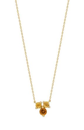 Bony Levy 14K Gold Semiprecious Stone Pendant Necklace in 14K Yellow Gold Citrine at Nordstrom, Size 18