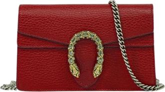 Gucci Pre-owned Cross Body Bags, female, Red, Size: ONE SIZE Pre-owned Vintage Leather Cross Body Bag