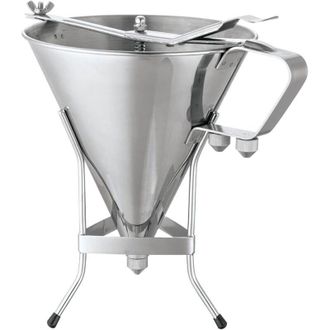 OEM Embudo De Pist&oacute;n De Acero Inoxidable Con Tres Boquillas - Para Salsa De Chocolate Y Reposter&iacute;a, Preciso, Inoxidable Y Apto Para Lavavajillas - Crezuo