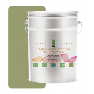 OEM Pintura De Silicona Para Fachadas, Verde Pistacho, 5 L + Antialgas