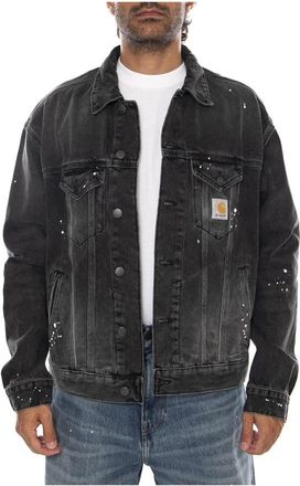 Carhartt Work in Progress Helston Jacket - Heren - Spijkerjassen - Zwart - S - Katoen - Jassen