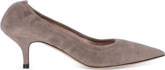 P.A.R.O.S.H. Suède pumps met puntige neus - Grijs