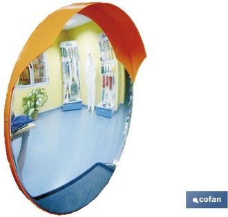cofan Cofan Espejo Convexo Exteriores 60cm., Espejo Convexo De Policarbonato Adecuado Para Cruces De Calles Y Carreteras, Esquinas, Etc. Larga Duraci&oacute;n, Res