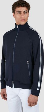 Paul & Shark Mens Paul & Shark Mens Shark Tag Active Fleece Cotton Full Zip Jacket - Black - Size: 44/Regular