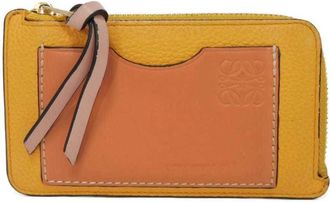 Loewe Yellow Leather Coin Purse/Coin Case (Pre-Owned)