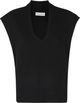 Roberto Collina Truien & Vesten, Dames, Zwart, S, V-neck Truien