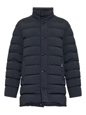 Add Buttoned padded coat - men - Polyester/Polyamide/Down/Feather - 54 - Black