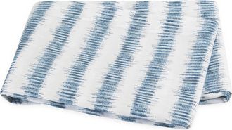 Matouk Attleboro Stripe Print 500 Thread Count Cotton Flat Sheet in Prussian Blue at Nordstrom, Size King