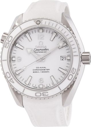 Omega Pre-owned Omega Seamaster Planet Ocean White Dial Ladies Watch 232.32.42.21.04.001