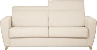 Miliboo Sof&aacute; Convertible 3 Plazas Con Reposacabezas Ajustables Beige Goya