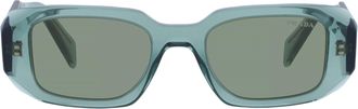 Prada Green Mirror Rectangular Ladies Sunglasses PR 17WS 11R10E 49