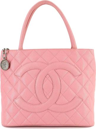 Chanel Pink Grained Calfskin Handbag Tote Bag (Pre-Owned)