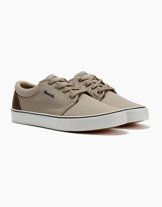 Bench Mens Bench Donnie Canvas Mens Sand Trainers - Cream - Size: 12