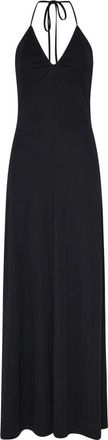 Silvian Heach Visiom Maxi Jurk - Dames - Avondkleed - Zwart - XS - Polyester - Kleedjes