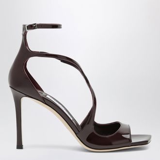 Jimmy Choo London Azia sandals in deep red patent leather
