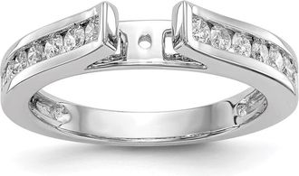 Diamond2Deal 14k White Gold 1/2 Ct Lab Grown Diamond Engagement Ring