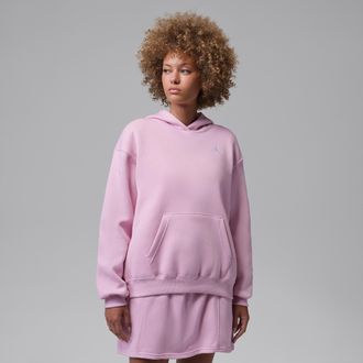 Nike Jordan Womens Jordan Brooklyn Fleece Pullover Hoodie in Pink | FV7071-676
