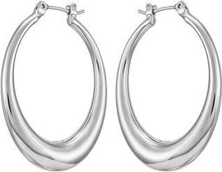 Vince Camuto Oval Hoop Earrings in Silver at Nordstrom Rack