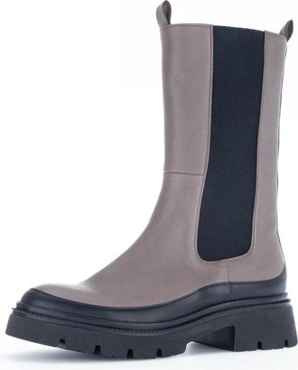 Gabor Stijlvolle Zwarte Leren Chelsea Boots - Dames - Chelseaboots - Grijs - 37 1/2 EU - Leer - Schoenen