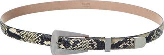 Khaite Lucca Snake-Embossed Leather Belt