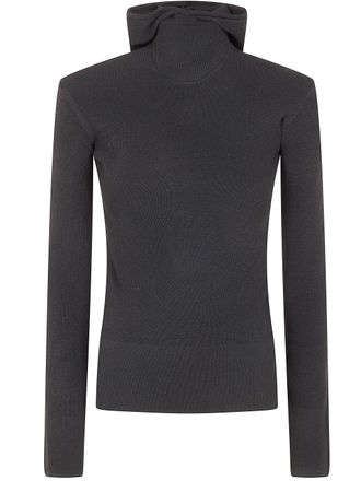 Fear of God WomenS Long Sleeve Hooded Rib Top