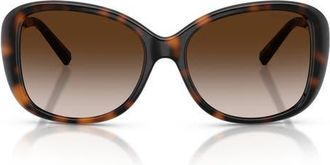 Tiffany & Co. 56mm Pillow Sunglasses in Havana/brown Gradient at Nordstrom