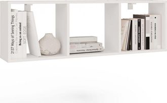 Topeshop Cobi - Estante Mural De Dise&ntilde;o Moderno Con 3 Compartimentos - Blanco Mate