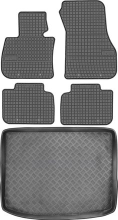 OEM Bmw Serie 2 F45 Active Tourer Minivan (2014) - Juego De Alfombrillas De Goma Para Coche + Alfombrilla Para Maletero