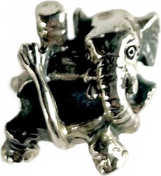 Trollbeads Womens Circus Elephant Bead In Silver