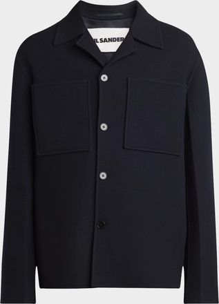 Jil Sander Men & apos;s Wool Boxy-Fit Shirt Jacket