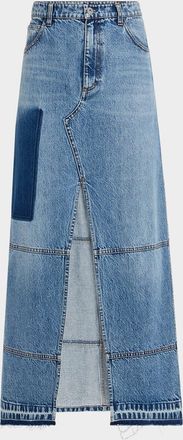 Co Treatment Denim Midi Skirt