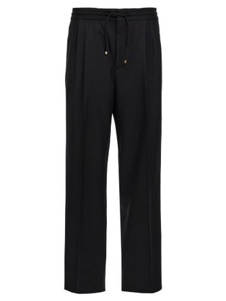 Brunello Cucinelli Black Wool Casual Mens Pants