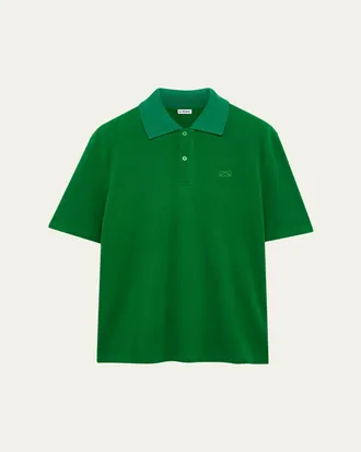 Loewe Mens Cotton Pique Polo Shirt