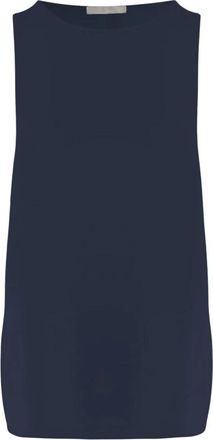 Allude Sleeveless Tops, female, Blue, XS, Stretch Silk Top