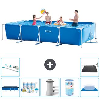 Intex Piscina Con Estructura Rectangular - 450x220x84 Cm - 7-piezas S40281