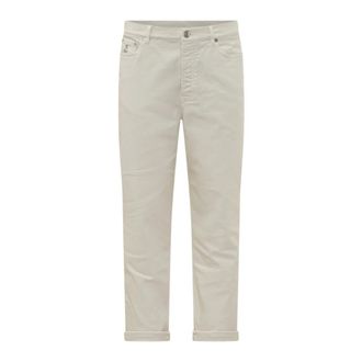 Brunello Cucinelli Dyed Denim Trousers - male - Brunello Cucinelli - Slim Fit Jeans - White - 2XL - Jeans