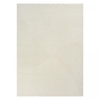 Un amour de tapis Alfombra interior exterior en relieve tono sobre tono crema 200x280