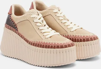 Chlo&eacute; Chlo&eacute; Nama suede platform sneakers