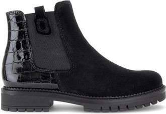 Gabor Sportieve Boots - Dames - Chelseaboots - Zwart - 39 EU - Su&egrave;de - Schoenen