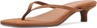 Tkees Square Toe Julia Suede Womens Dress Sandals Camel Suede : 9 B - Medium