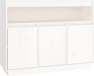 vidaXL Sideboard White 104.5x34x80 cm Solid Wood Pine Vidaxl