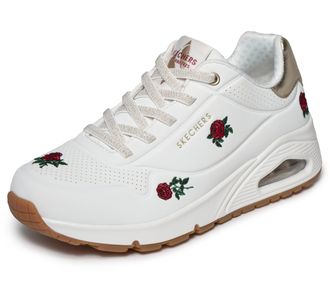 Skechers Womens Uno - Champagne & Roses, Red/Wht, 8