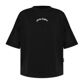 Palm Angels T-Shirts, male, Black, Size: XL Classic Logo Over T-Shirt