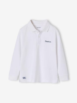 Vertbaudet Poloshirts mit langen &Auml;rmeln wei&szlig;