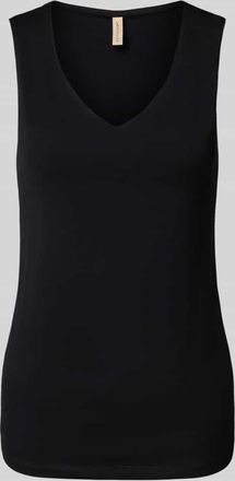 Soyaconcept Trägertop mit V-Ausschnitt Modell Marica in Black, Größe M