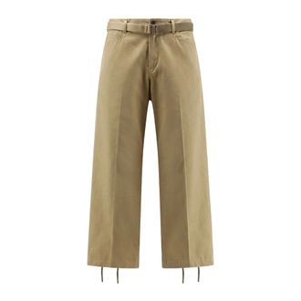 sacai Broeken, Heren, Beige, M, Wide Broeken