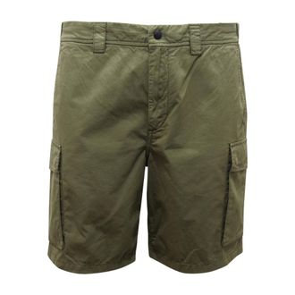 Woolrich Casual Shorts, male, Green, Size: W31 Gabardine Cargo Shorts