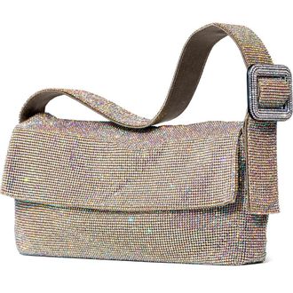 Benedetta Bruzziches Vitty La Grande Crystal Mesh Shoulder Bag in Crystal Ab at Nordstrom