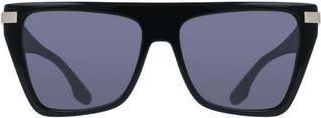 Victoria Beckham 57mm Modified Rectangular Sunglasses in Black at Nordstrom Rack